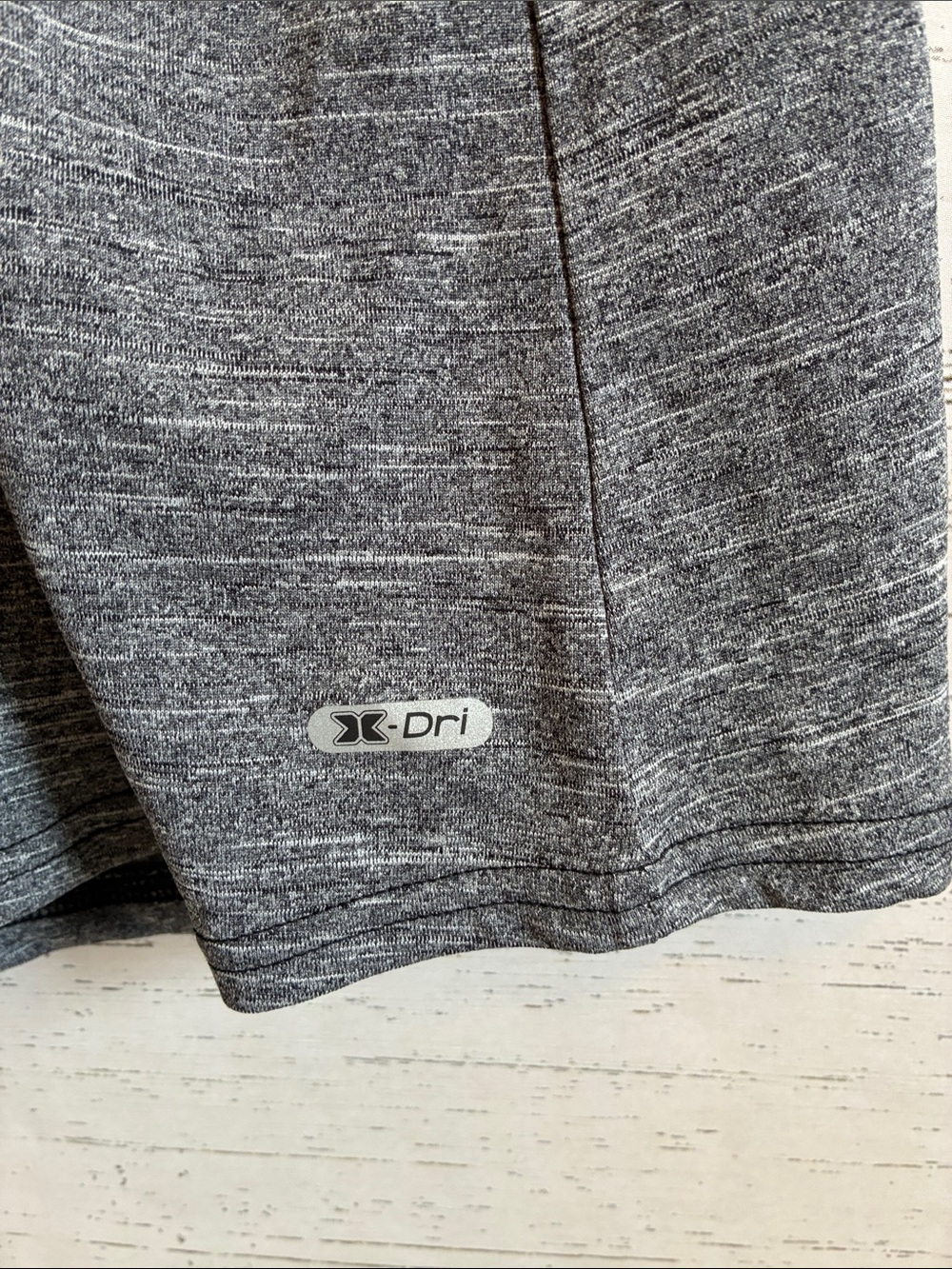 RBX Heather Gray Racerback Workout Tank w/Black Trim & Cutout Detail, sz XL, NWT - Picture 6 of 11